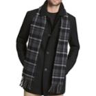 Men's Dockers Wool-blend Walking Jacket With Plaid Scarf, Size: Xl, Black