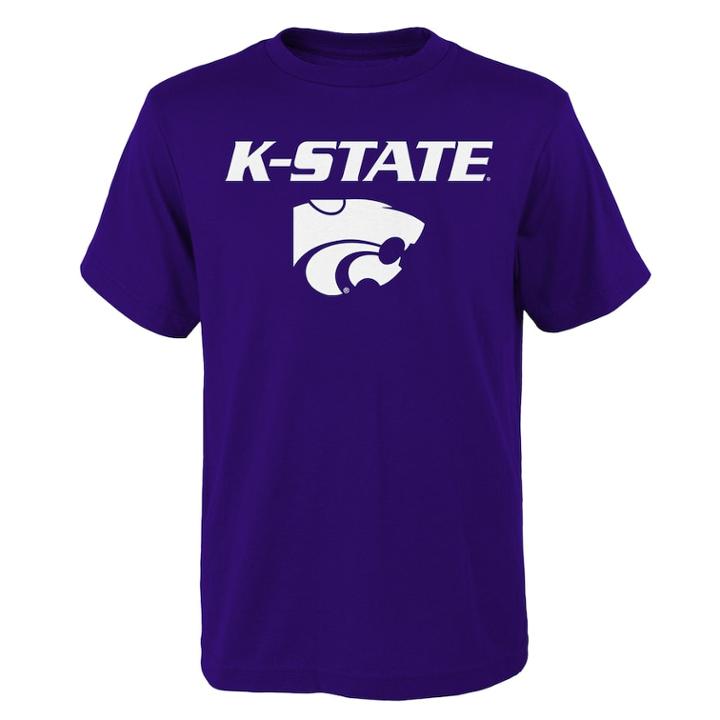 Boys' 4-18 Kansas State Wildcats Goal Line Tee, Size: 12-14, Purple