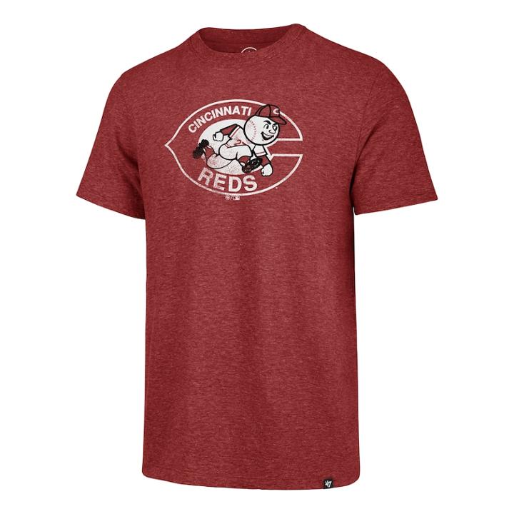 Men's '47 Brand Cincinnati Reds Throwback Tee, Size: Small, Red Red