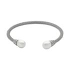 Pearlustre By Imperial Sterling Silver Freshwater Cultured Pearl Cuff Bracelet, Women's, Size: 7