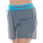 Plus Size Free Country Drawstring Swim Shorts, Women's, Size: 2xl, Grey