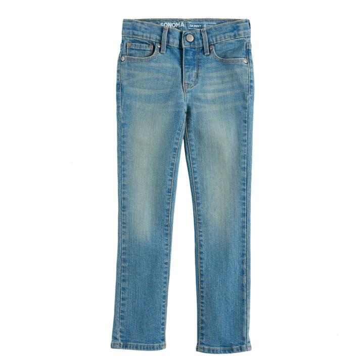 Girls 4-7 Sonoma Goods For Life&trade; Skinny Jeans, Size: 6, Light Blue