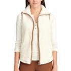 Women's Chaps Faux Shearling Vest, Size: Xs, Natural