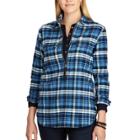 Women's Chaps Buffalo Plaid Cotton Pullover, Size: Xs, Blue