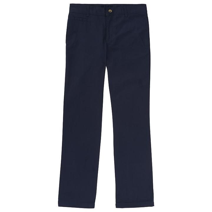 Boys 4-20 French Toast School Uniform Adjustable-waist Twill Pants, Boy's, Size: 18, Blue (navy)