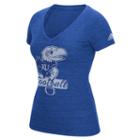 Women's Adidas Kansas Jayhawks Football Tee, Size: Large, Blue