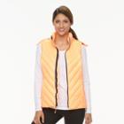 Women's Tek Gear&reg; Hooded Puffer Vest, Size: Medium, Brt Orange