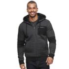 Men's Rock & Republic Puffer Sherpa-lined Full-zip Hoodie, Size: Large, Black