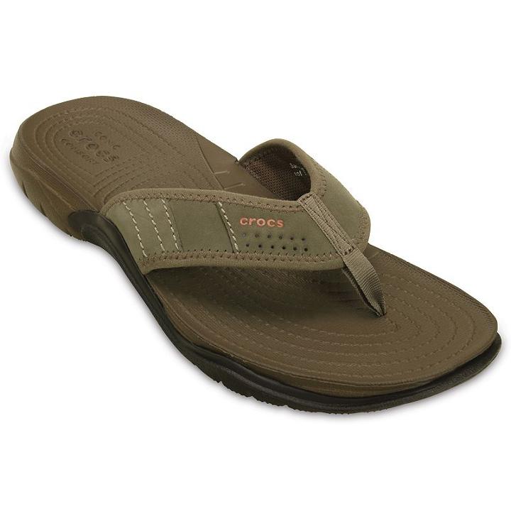 Crocs Swiftwater Men's Water-resistant Flip-flops, Size: 7, Lt Brown