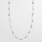 Oval Link & Disc Necklace, Women's, Grey
