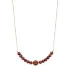14k Gold Dyed Brown Freshwater Cultured Pearl Curved Bar Necklace, Women's, Size: 18