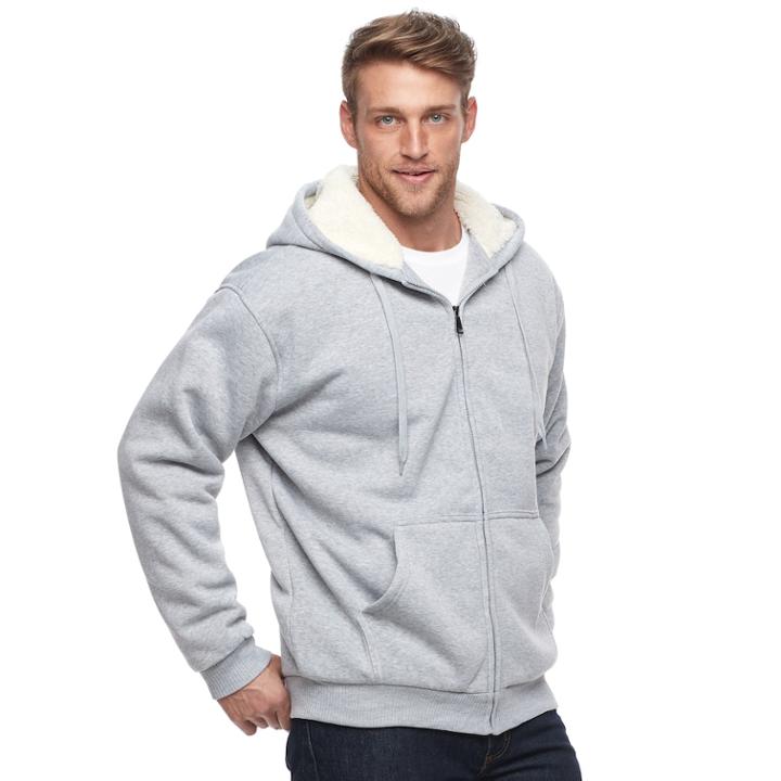 Big & Tall Victory 40 Sherpa-lined Fleece Jacket, Men's, Size: Xl Tall, Grey