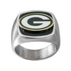 Men's Stainless Steel Green Bay Packers Ring, Size: 10, Silver