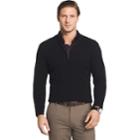Big & Tall Van Heusen Regular-fit Cable-knit Quarter-zip Sweater, Men's, Size: 3xb, Black