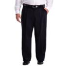 Big & Tall Haggar Work-to-weekend Pro Relaxed-fit Stretch Expandable-waist Pleated Pants, Men's, Size: 54x30, Black