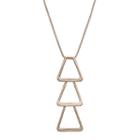 Jennifer Lopez Long Tiered Triangular Pendant Necklace, Women's, Dark Pink