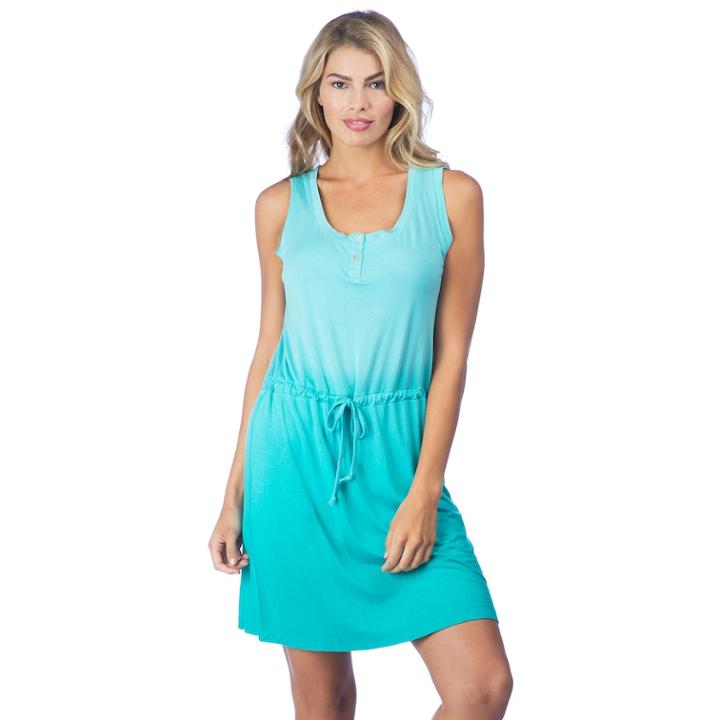 Women's Pl Movement By Pink Lotus Pretty Ombre Lounge Dress, Size: Large, Lt Green