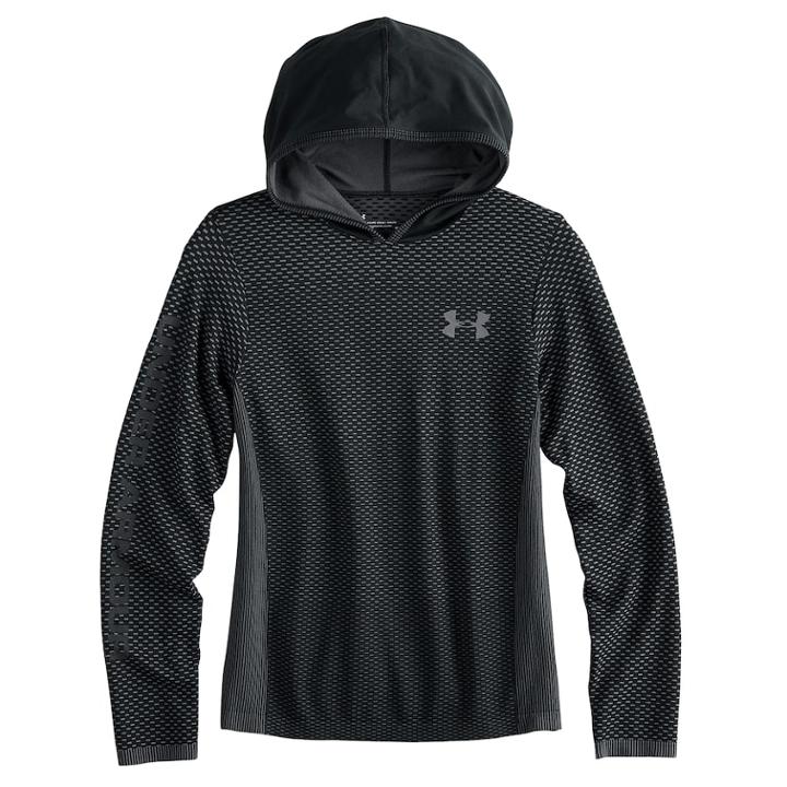 Boys 8-20 Under Armour Seamless Hooded Tee, Size: Medium, Oxford
