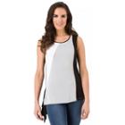 Women's Haggar Color Block Top, Size: Xl, Dark Beige