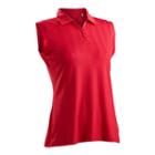 Women's Nancy Lopez Grace Sleeveless Golf Polo, Size: Large, Red