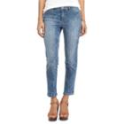 Women's Chaps Release-hem Crop Skinny Jeans, Size: 8, Blue