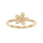 Lc Lauren Conrad Simulated Crystal Flower Midi Ring, Women's, Size: 3, Gold
