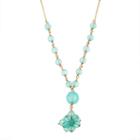 14k Gold Chalcedony Cluster Y Necklace, Women's, Size: 17, Blue