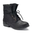 Sonoma Goods For Life&trade; Girls' Slouchy Lace-up Boots, Girl's, Size: 3, Black