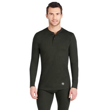 Big & Tall Climatesmart By Cuddl Duds&reg; Climatesmart Pro Extreme Henley, Men's, Size: L Tall, Green