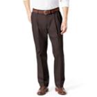 Men's Dockers&reg; Signature Khaki Lux Classic-fit Stretch Pleated Pants D3, Size: 36x32, Dark Brown