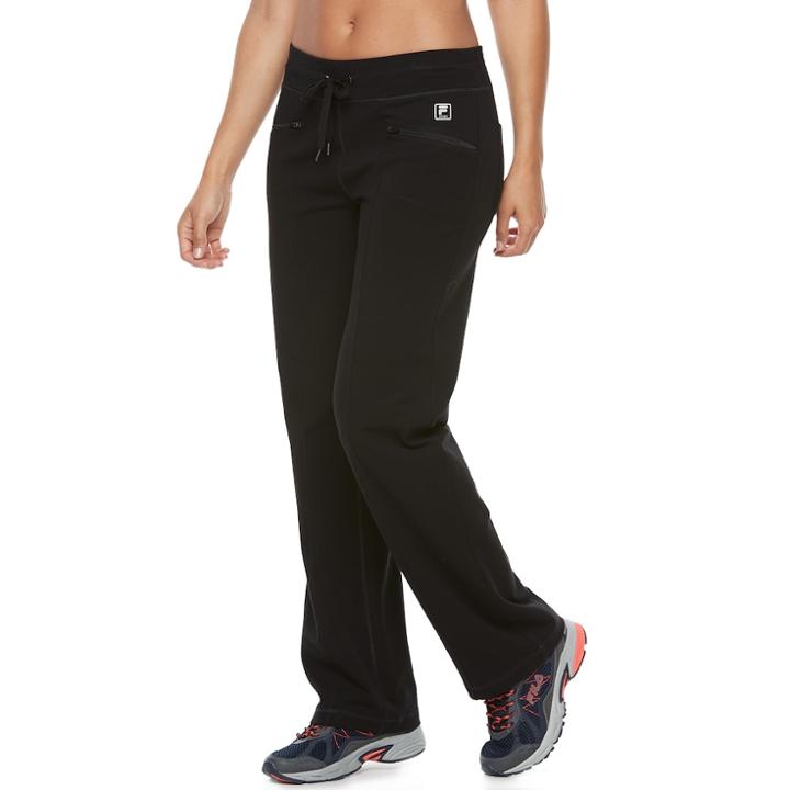 Women's Fila Sport&reg; Straight-leg Performance Pants, Size: S Short, Black