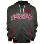 Men's Franchise Club Arkansas Razorbacks Power Play Reversible Hooded Jacket, Size: 4xl, Grey