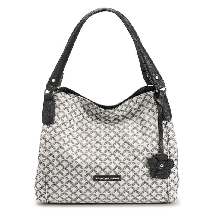 Dana Buchman Tifton Jacquard Hobo, Women's, Grey