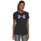 Women's Under Armour Jacquard Overlay Graphic Tee, Size: Xl, Black
