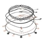 Mudd&reg; Two Tone Disc & Tattoo Choker Necklace Set, Teens, Multicolor