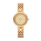 Burgi Women's Diamond & Crystal Quilted Watch, Yellow