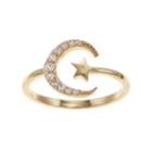 Lc Lauren Conrad Moon & Star Openwork Ring, Women's, Size: 7, Gold