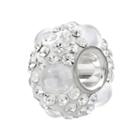 Individuality Beads Sterling Silver Crystal Bead, Women's, White