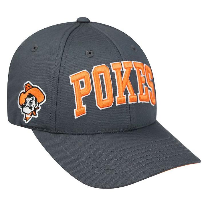 Adult Top Of The World Oklahoma State Cowboys Cool & Dry One-fit Cap, Men's, Grey (charcoal)