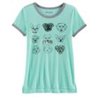 Girls 7-16 & Plus Size Mudd&reg; Ringer Graphic Tee, Size: 10, Brt Green