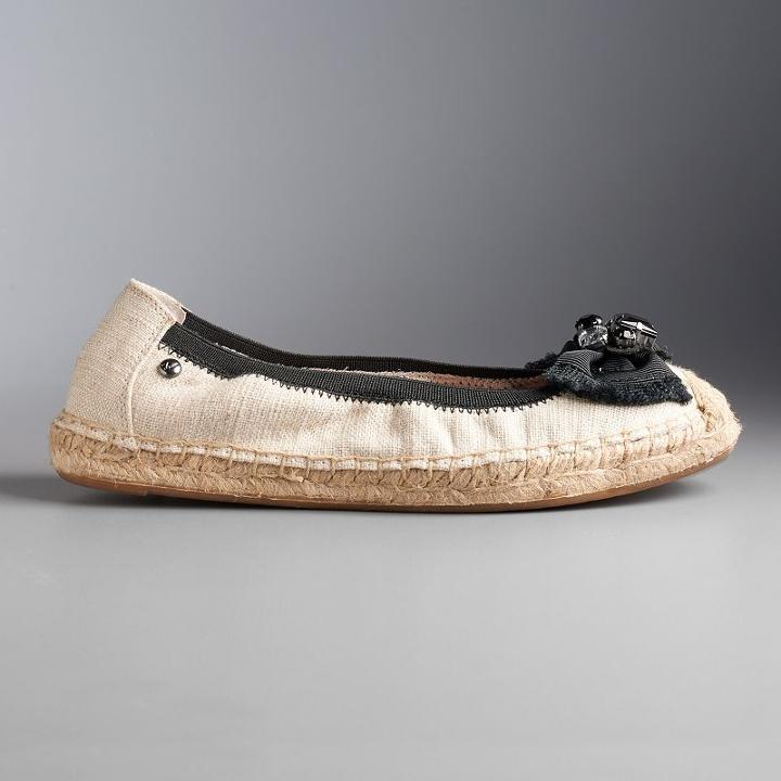 Simply Vera Vera Wang Ethel Women's Espadrille Flats, Size: 8, Lt Beige