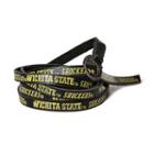 Adult Wichita State Shockers Leather Wrap Bracelet, Adult Unisex, Black