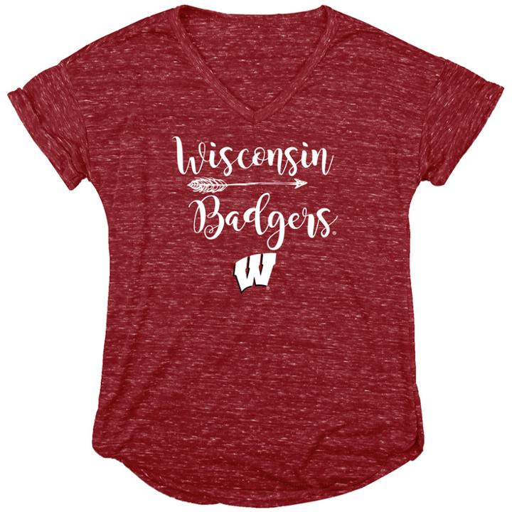 Women's Wisconsin Badgers Magnolia Tee, Size: Medium, Red