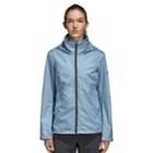 Women's Adidas Wandertag Hooded Rain Jacket, Size: Xs, Grey