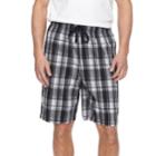 Men's Croft & Barrow&reg; True Comfort Stretch Woven Sleep Shorts, Size: Medium, Black