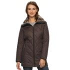Women's Weathercast Quilted Walker Jacket, Size: Medium, Med Brown