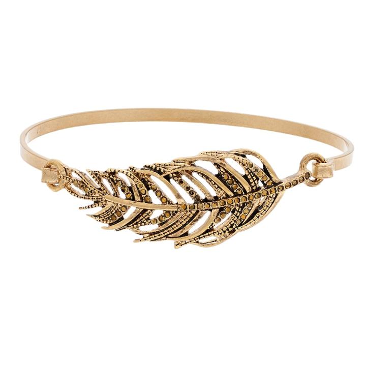 Simply Vera Vera Wang Gold Tone Feather Bangle Bracelet, Women's, Multicolor
