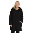 Plus Size Excelled Hooded Boucle Jacket, Women's, Size: 2xl, Black