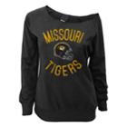 Juniors' Missouri Tigers Flashdance Slouch Crewneck, Teens, Size: Xl, Black