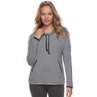 Women's Sonoma Goods For Life&trade; Pajamas: Cowlneck Banded-bottom Sweatshirt, Size: Medium, Blue